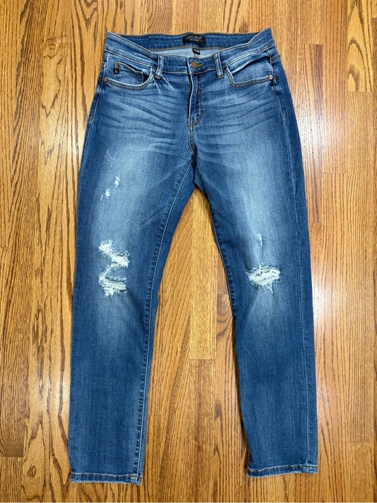 Judy Blue Denim - Judy Blue Mid-Rise Distressed Skinny Jeans (9/29)